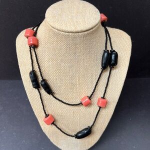 From artist's estate, vintage opera length necklace